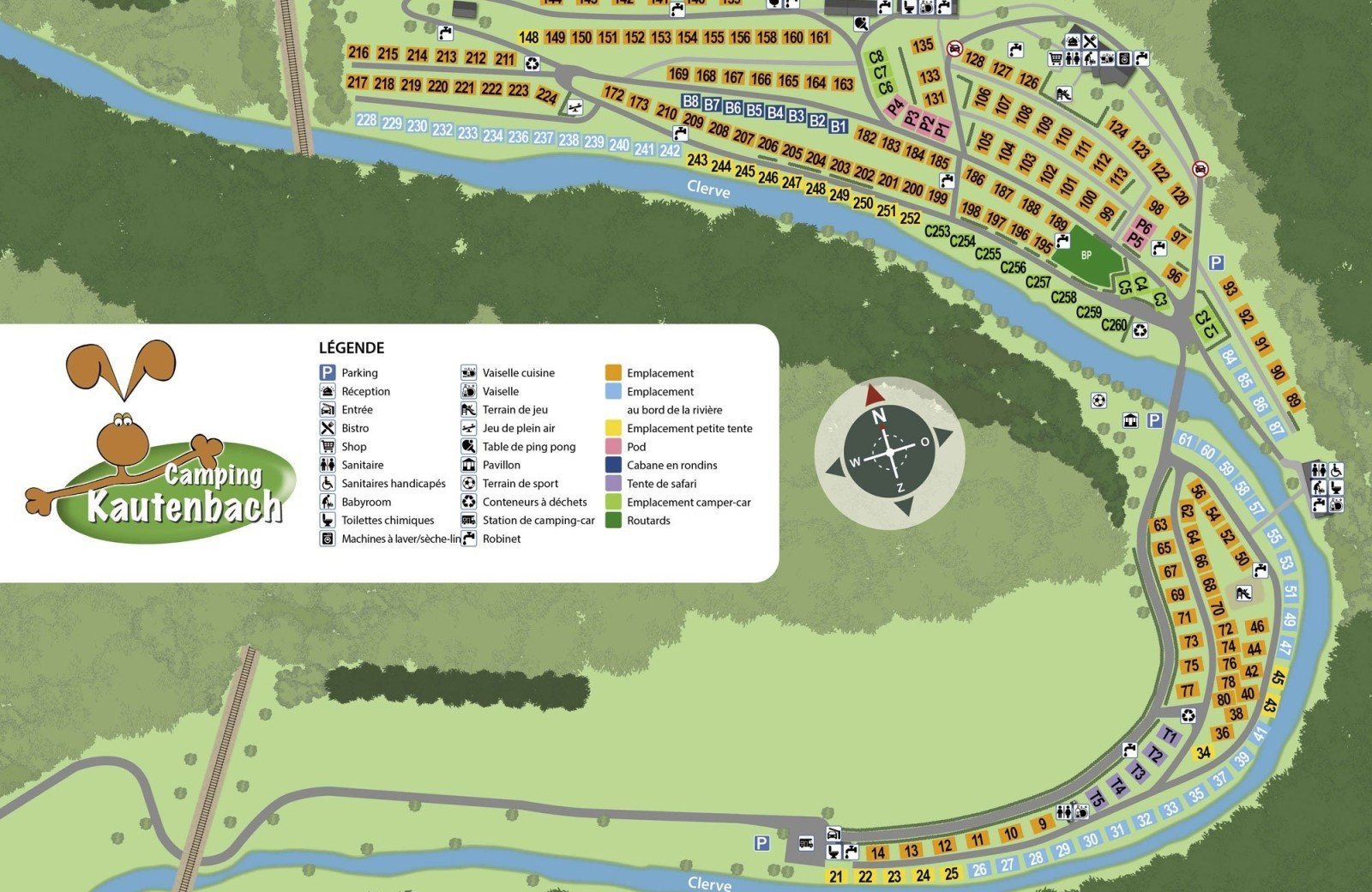 la carte du Camping Kautenbach